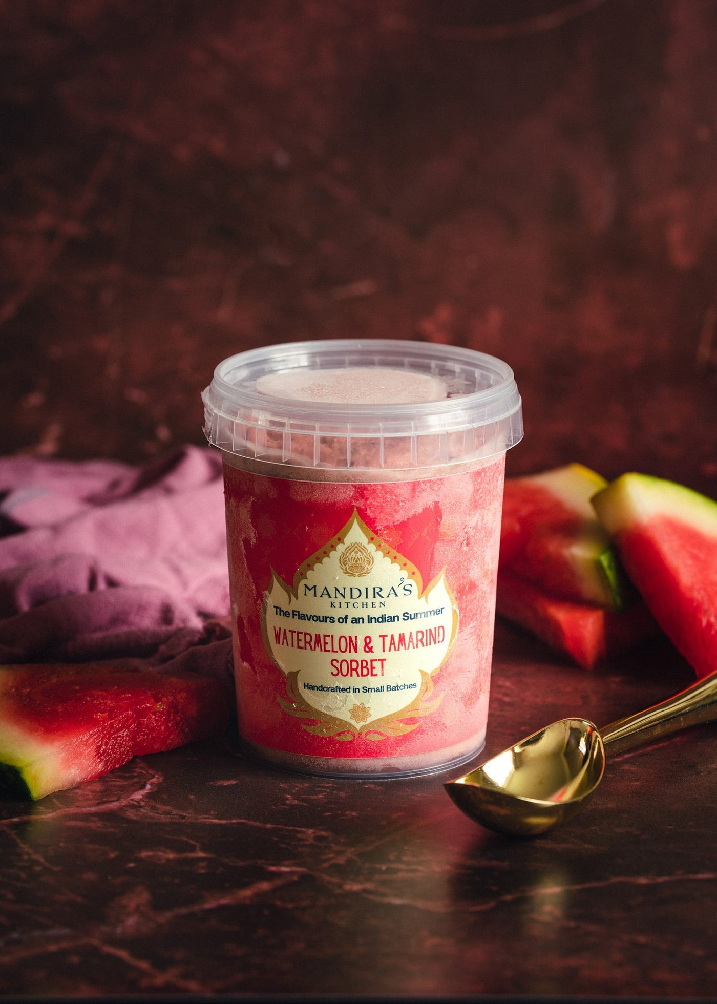 Watermelon and Tamarind sorbet (single serving)